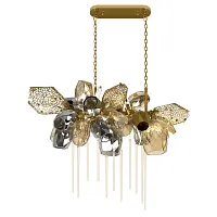 Люстра подвесная Britannica 10401/1000L LOFT IT янтарная дымчатая на 22 лампы, основание золотое в стиле арт-деко Люстра подвесная Britannica 10401/1000L LOFT IT янтарная дымчатая на 22 лампы, основание золотое в стиле арт-деко